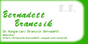 bernadett brancsik business card